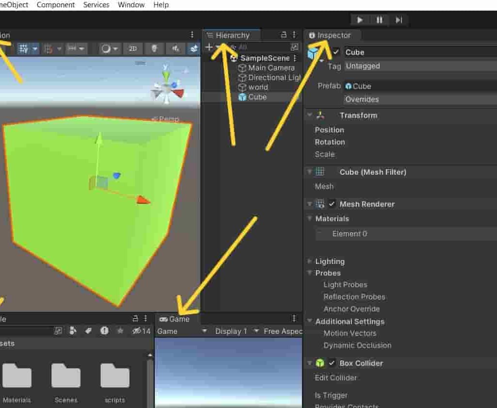 Unity interface with different tabs