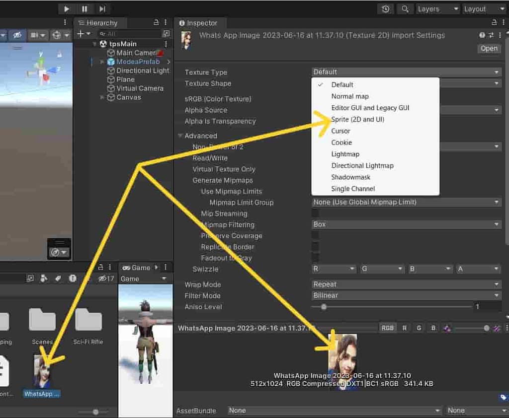sprite in Important Terms of untiy part 7