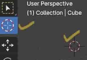 graphical representation of 3d Cursor in Blender 3d cursor in Blender